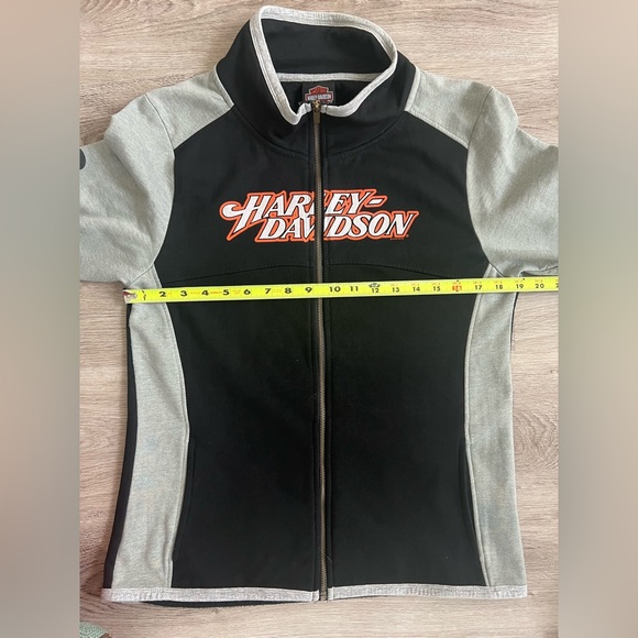 Harley Davidson Women’s Black Grey Full Zip Sweatshirt Large New Braunfels Texas - Picture 7 of 11